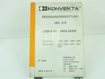 Konvekta HKL2/4 Klimaanlage Liebherr L506 507 509 512 - 551 Bedienungsanleitung