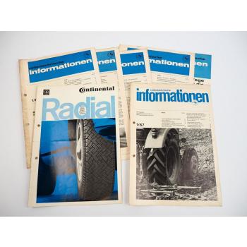 Konvolut Continental Reifentechnische Informationen 1964 bis 1967