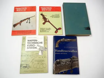 Konvolut Thema Waffentechnik Handfeuerwaffen Kuriositäten Maschinengewehr