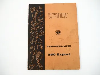 Kramer 350 Export Schlepper Ersatzteilliste Ersatzteilkatalog 1963