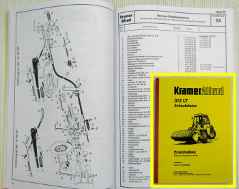 Kramer Allrad 312 LT Schaufellader Ersatzteilliste 1989