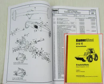 Kramer Allrad 312E Schaufellader Ersatzteilliste 1984 Ersatzteilkatalog