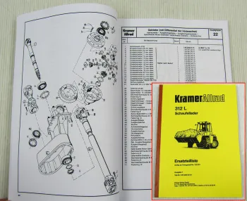 Kramer Allrad 312L Schaufellader Ersatzteilliste 1990 Ersatzteilkatalog