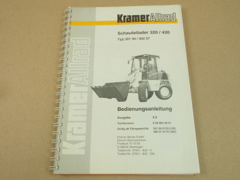 Kramer Allrad 320 420 Schaufellader Bedienungsanleitung Betriebsanleitung 7/1995