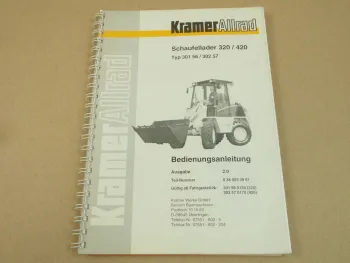 Kramer Allrad 320 420 Schaufellader Bedienungsanleitung Betriebsanleitung 7/1995