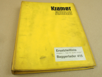 Kramer Allrad 415 Baggerlader Ersatzteilliste 1973