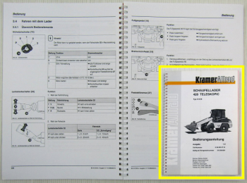 Kramer Allrad 420 Schaufellader Teleskopic Betriebsanleitung Wartung 1998