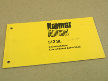 Kramer Allrad 512SL Schaufellader Kundendienst Scheckheft ca 1989