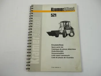 Kramer Allrad 521 Radlader Ersatzteilliste Bildkatalog Spare Parts List 2002