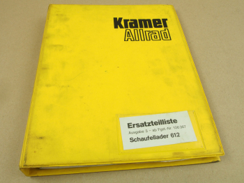 Kramer Allrad 612 Schaufellader Ersatzteilliste 1986 Ersatzteilkatalog