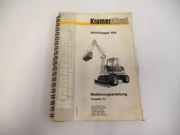 Kramer Allrad 808 Mobilbagger Bedienungsanleitung 1998