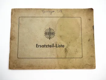 Kramer K12 K18 K22 Schlepper Ersatzteilliste Ersatzteilkatalog ca. 1950