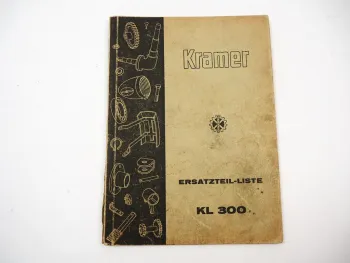 Kramer KL300 Schlepper Ersatzteilliste Ersatzteilkatalog 1964