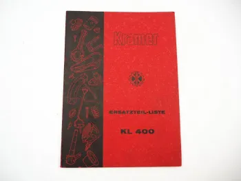 Kramer KL400 Schlepper Ersatzteilliste Ersatzteilkatalog 1962