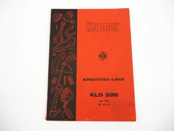 Kramer KLD330 KA330 KL330A Schlepper Ersatzteilliste Ersatzteilkatalog 1958