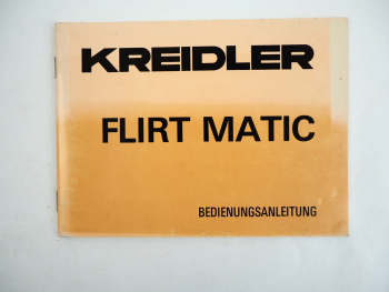 Kreidler Flirt Matic Mofa 49 ccm Bedienungsanleitung 1988