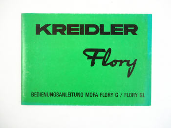 Kreidler Flory Mofa G GL 49 ccm Bedienungsanleitung 1983