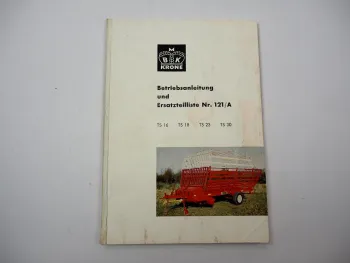Krone TS 16 18 23 30 Ladewagen Betriebsanleitung Ersatzteilliste 1968