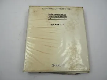 Krupp KMK 2025 Mobilkran Betriebsanleitung Bedienung Wartung Schaltplan ca. 1986