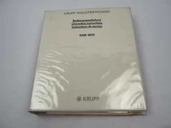 Krupp KMK 4070 Mobilkran Betriebsanleitung Bedienung Wartung Schaltplan 12/1989