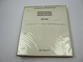 Krupp KMK 4070 Mobilkran Betriebsanleitung Bedienung Wartung Schaltplan 1989