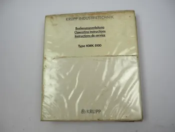 Krupp KMK 5100 Mobilkran Betriebsanleitung Bedienung Wartung Schaltplan 1987