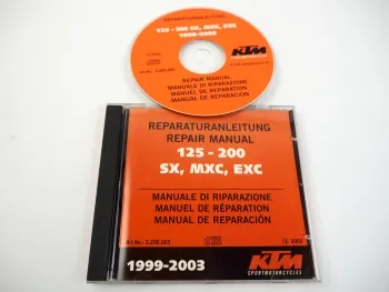 KTM 125 200 SX MXC EXC BedienungsanleitungReparaturanleitung 1999 - 2003