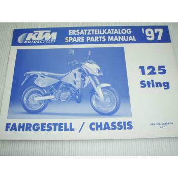 KTM 125 Sting Ersatzteilliste Spare parts List 1997