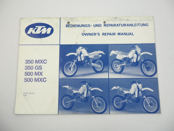 KTM 350 500 MXC GS MX Reparaturanleitung Werkstatthandbuch Repair Manual 1986