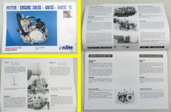 KTM 350/III 500/III 540/III Motor Reparaturanleitung Werkstatthandbuch Repair 90