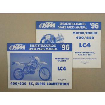 KTM 400 620 LC4 Ersatzteilliste Spare parts List 1995