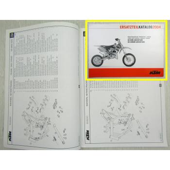 KTM 50 Mini Senior Adventure Ersatzteilliste Parts List Fahrgestell Motor 2004