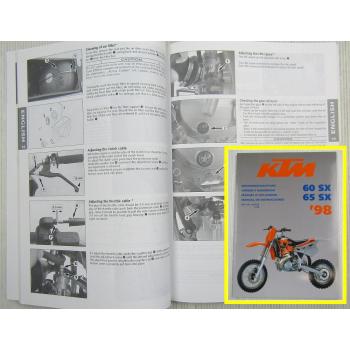 KTM 60SX 65SX Bedienungsanleitung Betriebsanleitung Owners Handbook März 1998