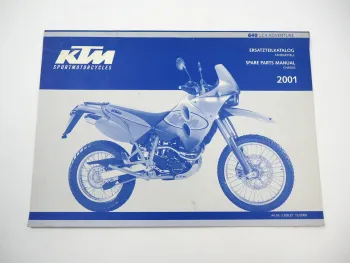 KTM 640 LC4 Adventure Ersatzteilliste Ersatzteilkatalog Fahrgestell 2001
