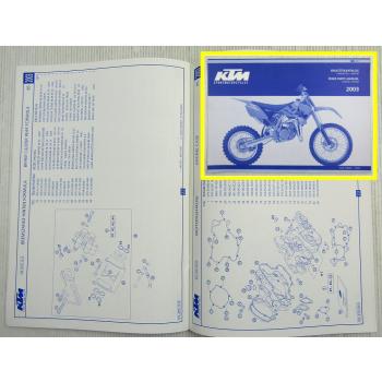 KTM 85SX Ersatzteilliste Ersatzteilkatalog Parts List Motor + Fahrgestell 2003
