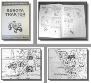 Kubota B4200D Traktor Betriebsanleitung Bedienung Wartung Schaltplan