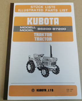 Kubota B6200 B7200 Traktor Ersatzteilliste Tractor Parts List
