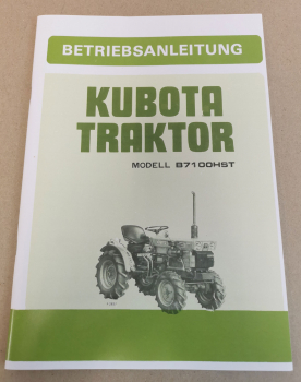 Kubota B7100 HST Traktor Betriebsanleitung