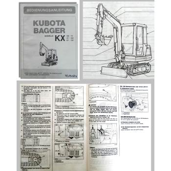Kubota KX 36 KX41 KX61 KX71 KX101 KX151 Bagger Betriebsanleitung