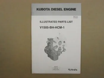 Kubota V1505 Diesel Engine Ersatzteilliste Illustrated Parts List 1994