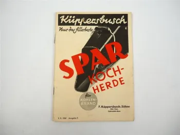 Küppersbusch AG Gelsenkirchen Kochherd Küchenherd Katalog 1930er Jahre