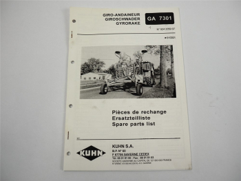 Kuhn GA7301 Giroschwader Ersatzteilliste Ersatzteilkatalog parts list 1994