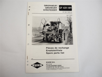 Kuhn GF4201MH Giroheuer Ersatzteilliste Ersatzteilkatalog parts list 1994