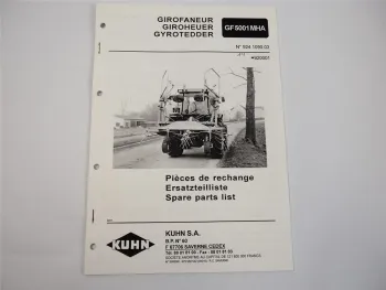 Kuhn GF5001MHA Giroheuer Ersatzteilliste Parts List Pieces de Rechange 1994
