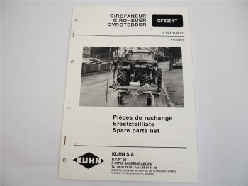 Kuhn GF5001T Giroheuer Ersatzteilliste Parts List Pieces de Rechange 1994