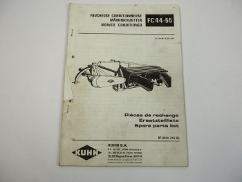 Kuhn GMD44-55 Giromäher Ersatzteilliste Ersatzteilkatalog parts list 1982
