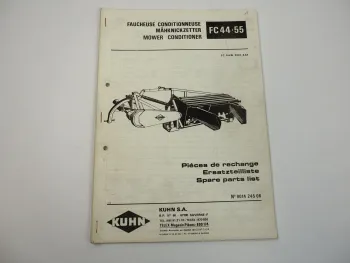 Kuhn GMD44-55 Giromäher Ersatzteilliste Ersatzteilkatalog parts list 1984