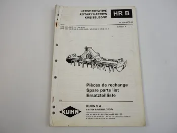 Kuhn HR B Kreiselegge Ersatzteilliste Parts List Pieces de Rechange 1997