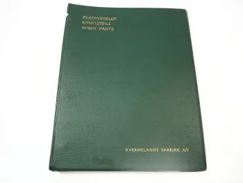 Kverneland Beetpflug Volldrehpflug Aufsattelpflug Egge Ersatzteilkatalog 1984