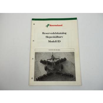 Kverneland ID Scheibenegge Ersatzteilliste Ersatzteilkatalog 1990